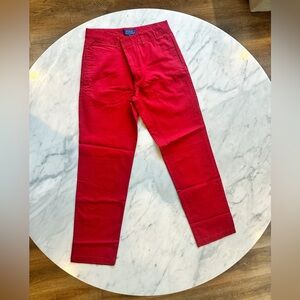 Ralph Lauren Boys Classic Trousers – Red Size 16 – Excellent Condition
